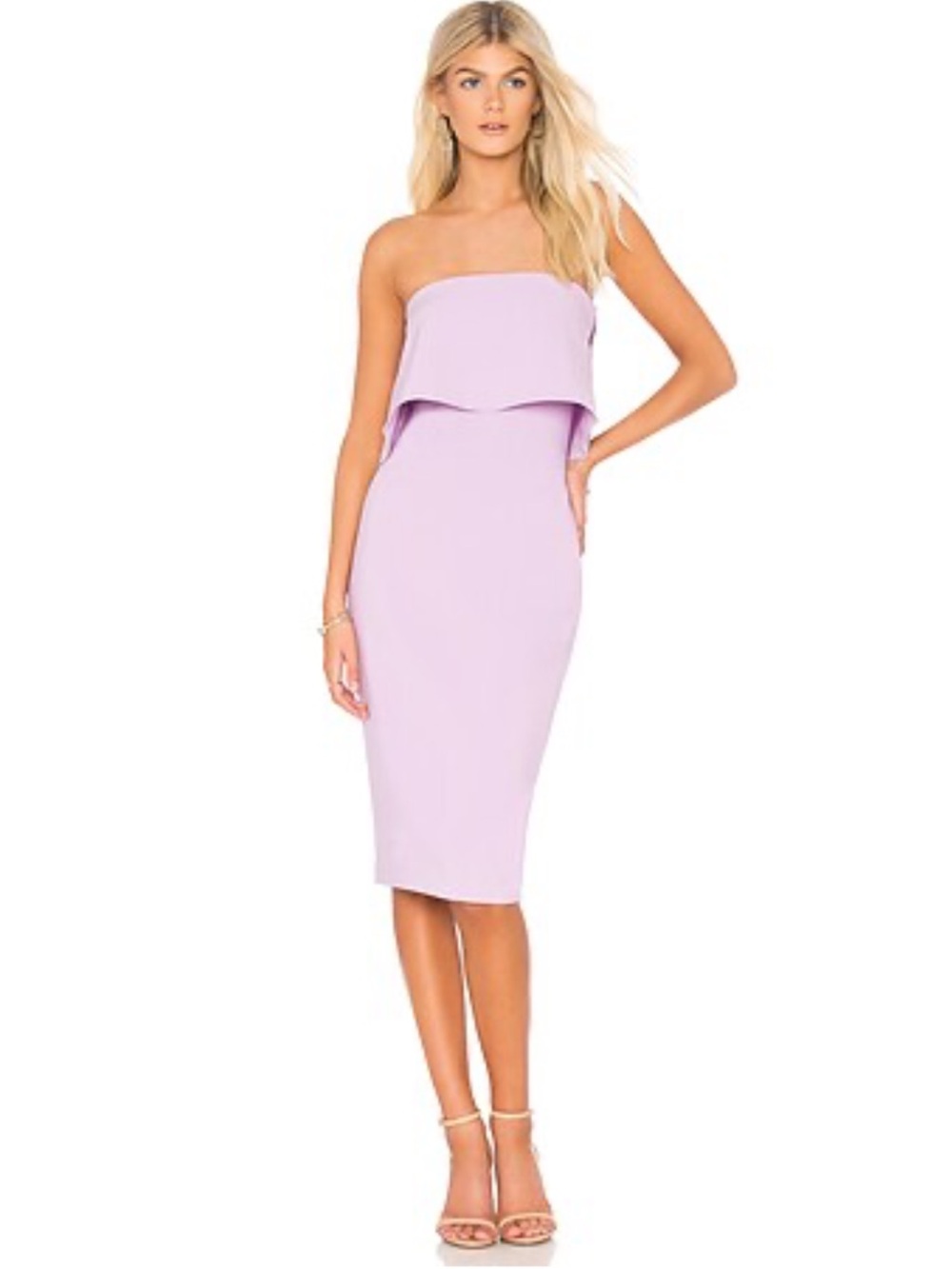 Likely Strapless Lilac Midi Dress